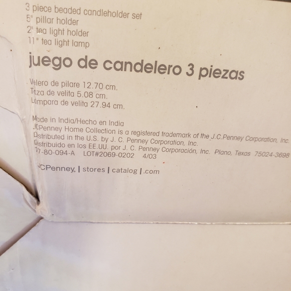 3 piece candleholder set - Picture 2 of 7